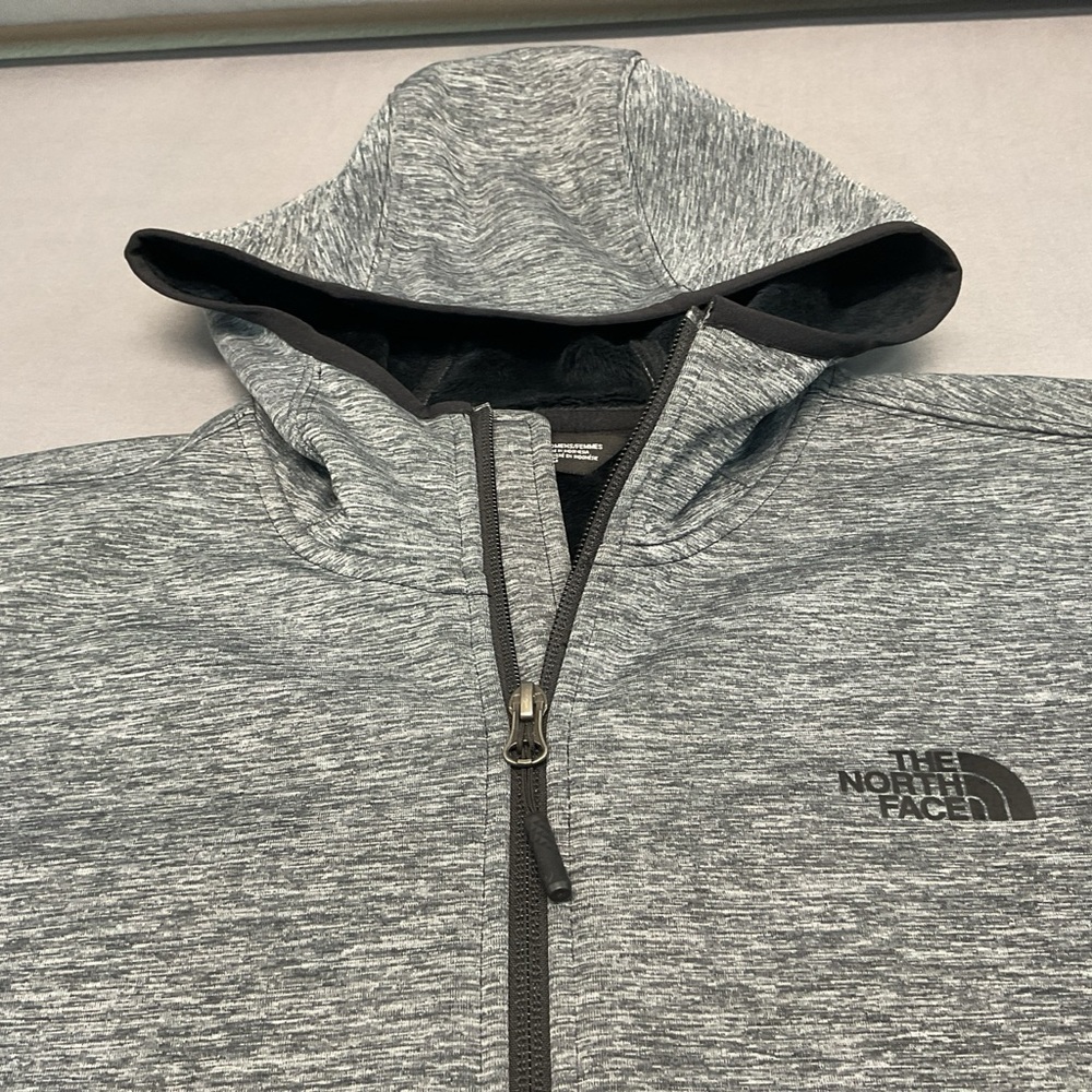 The North Face Charcoal Heather Fleece Jacket 1/4 Sleeve Large